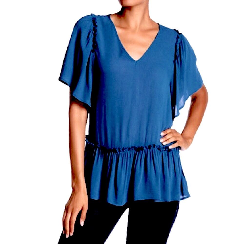 Ro & De Flutter Sleeve Blouse